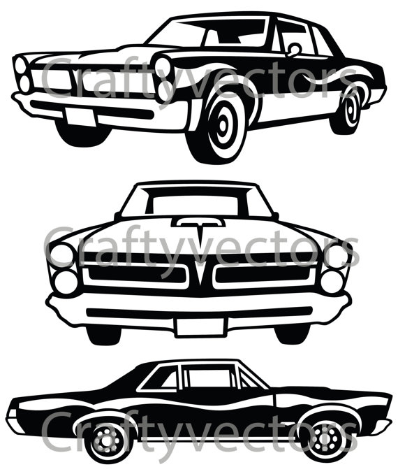 570x678 Pontiac 1965 Gto Car Vector File