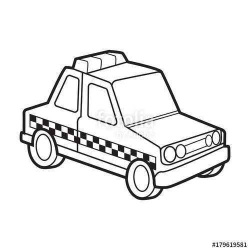 500x500 Cute Police Car Vector Cartoon Stock Image And Royalty Free