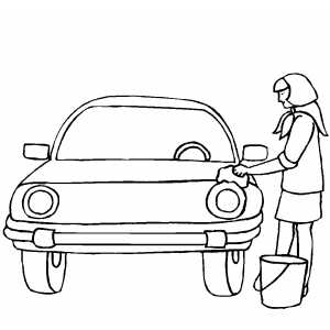 300x300 Car Wash Coloring Page