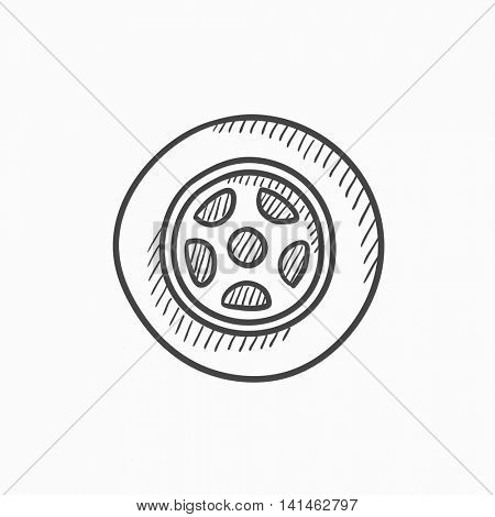 450x470 Car Wheel Vector Sketch Icon Vector Amp Photo Bigstock