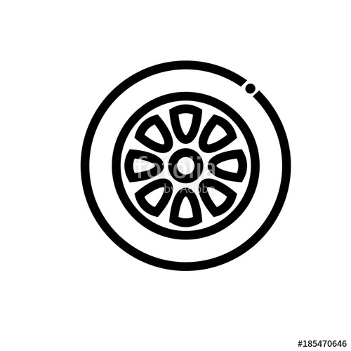 500x500 Car Wheel Vector Icon Stock Image And Royalty Free Vector Files