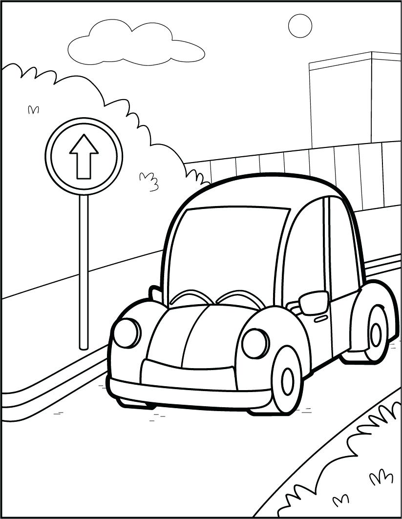 823x1063 Coloring Car Crash Coloring Pages