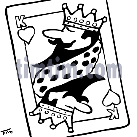 462x463 Free Drawing Of A King Of Hearts Bw From The Category Cards