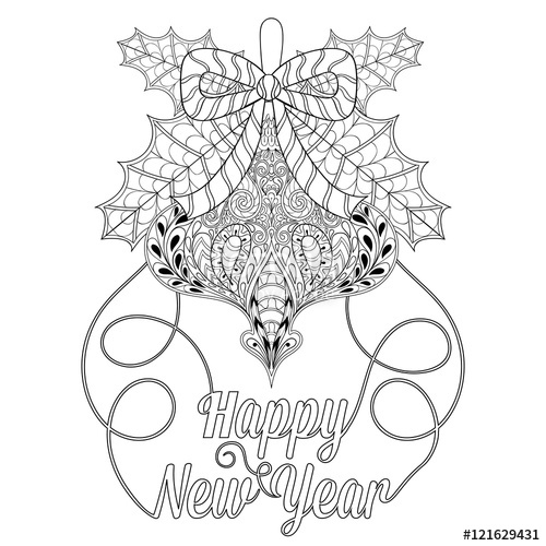 500x500 Happy New Year Card Drawing Merry Christmas Amp Happy New Year