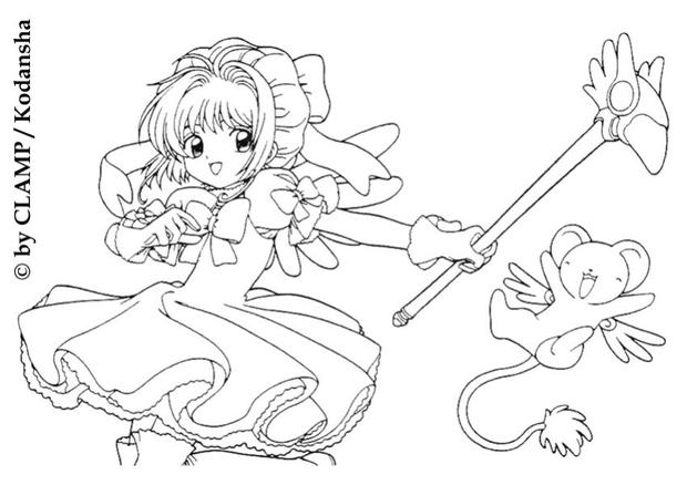 620x438 Sakura Coloring Pages