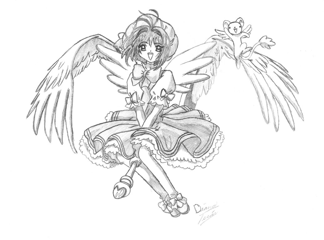 1037x770 Card Captor Sakura And Kero By Mizunomirai