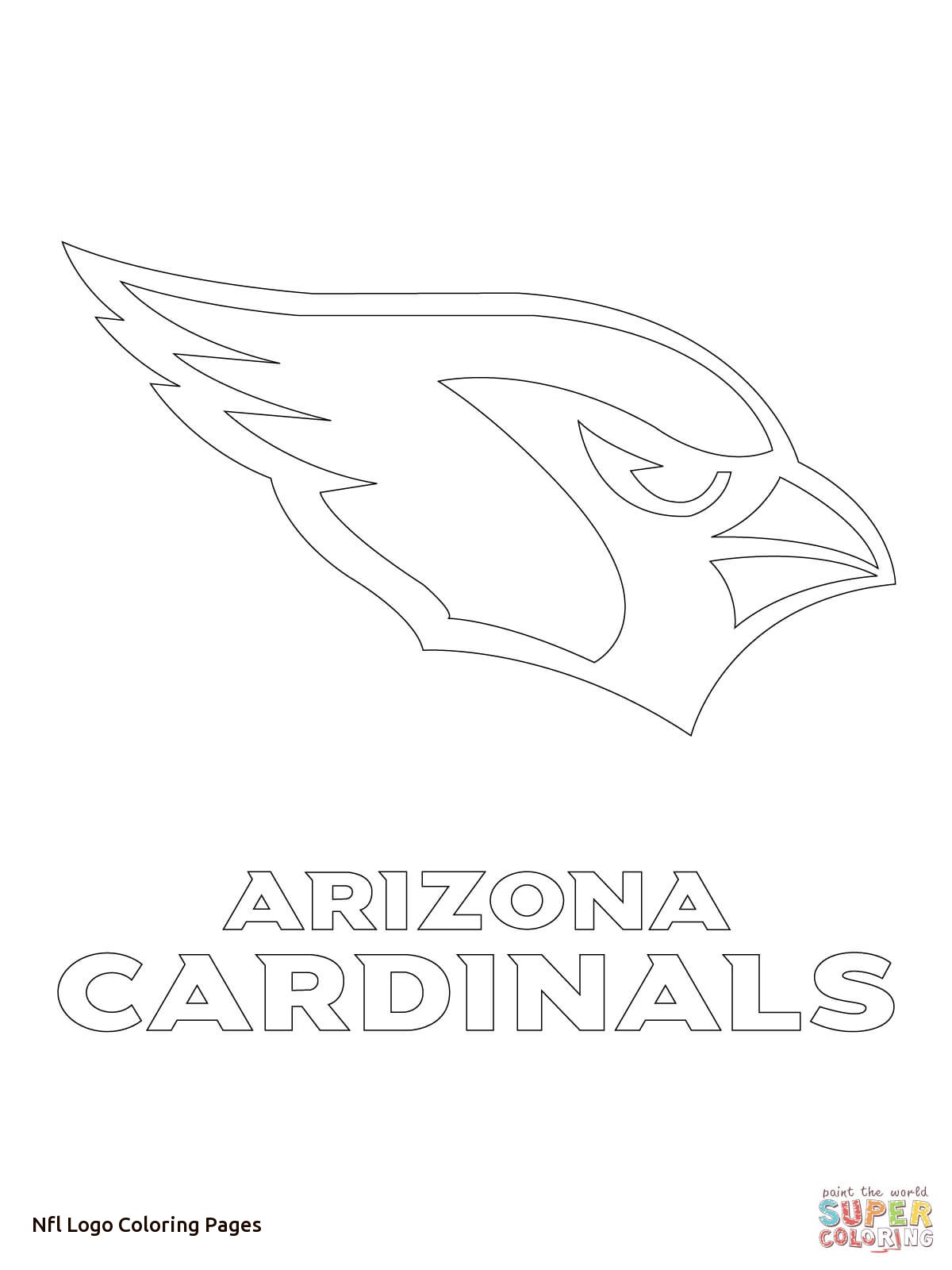 1200x1600 Arizona Cardinals Logo Coloring Page Coloring Home Of Nfl Logo