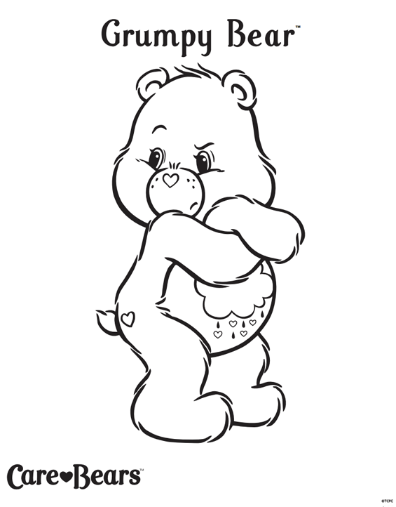 565x722 Care Bears Colour Grumpy Bear