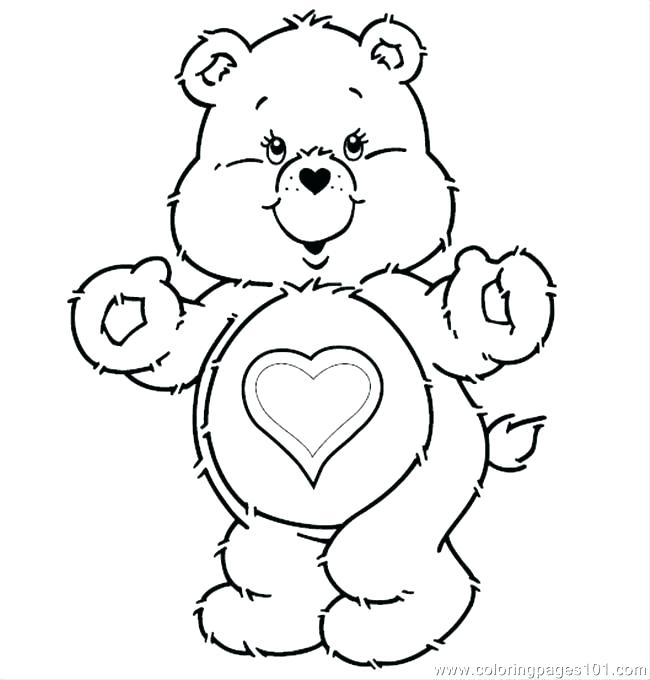 650x680 Coloring Page Of A Bear Coloring Page Bear Care Bears T Coloring