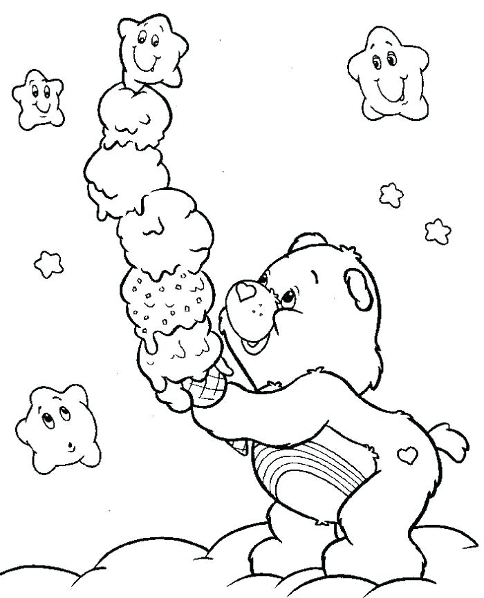 700x866 Bad Ice Cream Coloring Pages Plus Care Bear With Ice Cream