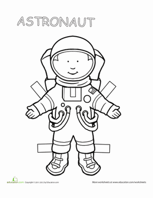 301x389 Career Paper Dolls Astronaut Worksheet