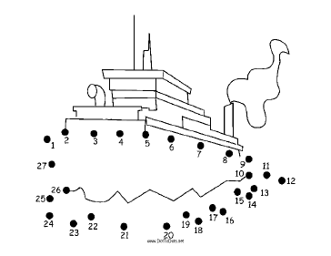 364x281 Printable Cargo Ship Dot To Dot Puzzle