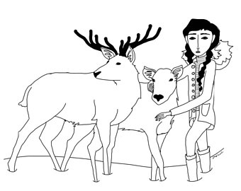 340x270 Caribou Drawing Etsy