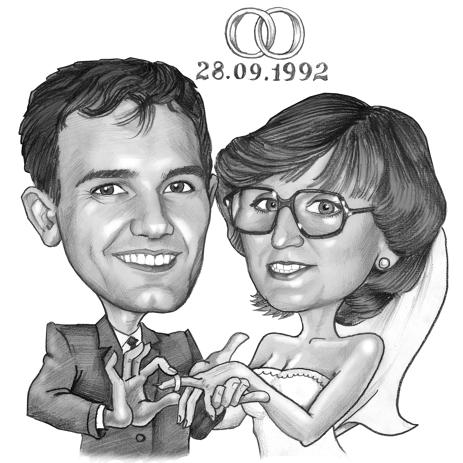 463x463 Caricatures By Pencils For Wedding Anniversary Gifts