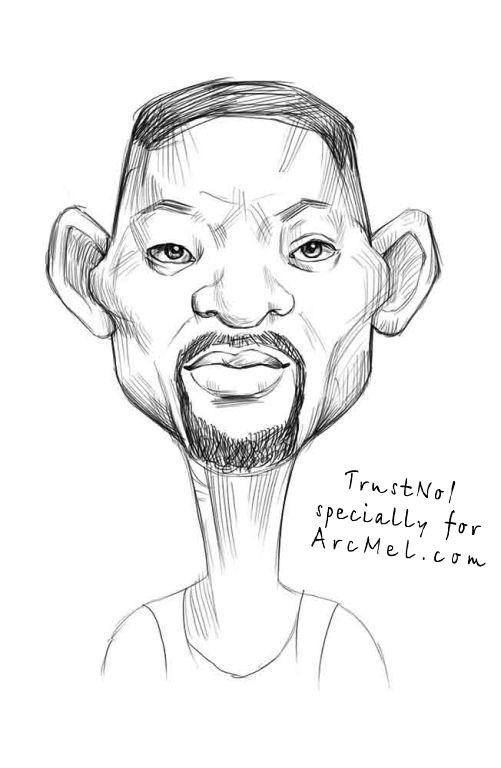 501x768 How To Draw The Caricature Of Will Smith Step By Step
