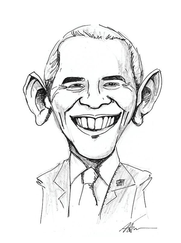 Caricature Drawing Of Barack Obama at GetDrawings | Free download