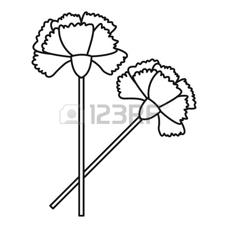 450x450 Carnation Icon. Outline Illustration Of Carnation Vector Icon