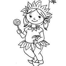 220x220 Elf Carnival Costume Coloring Pages