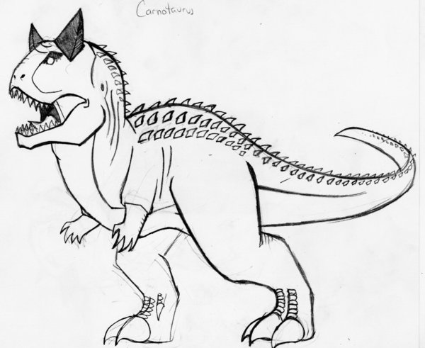 600x491 Carnotaurus By Rixshaw