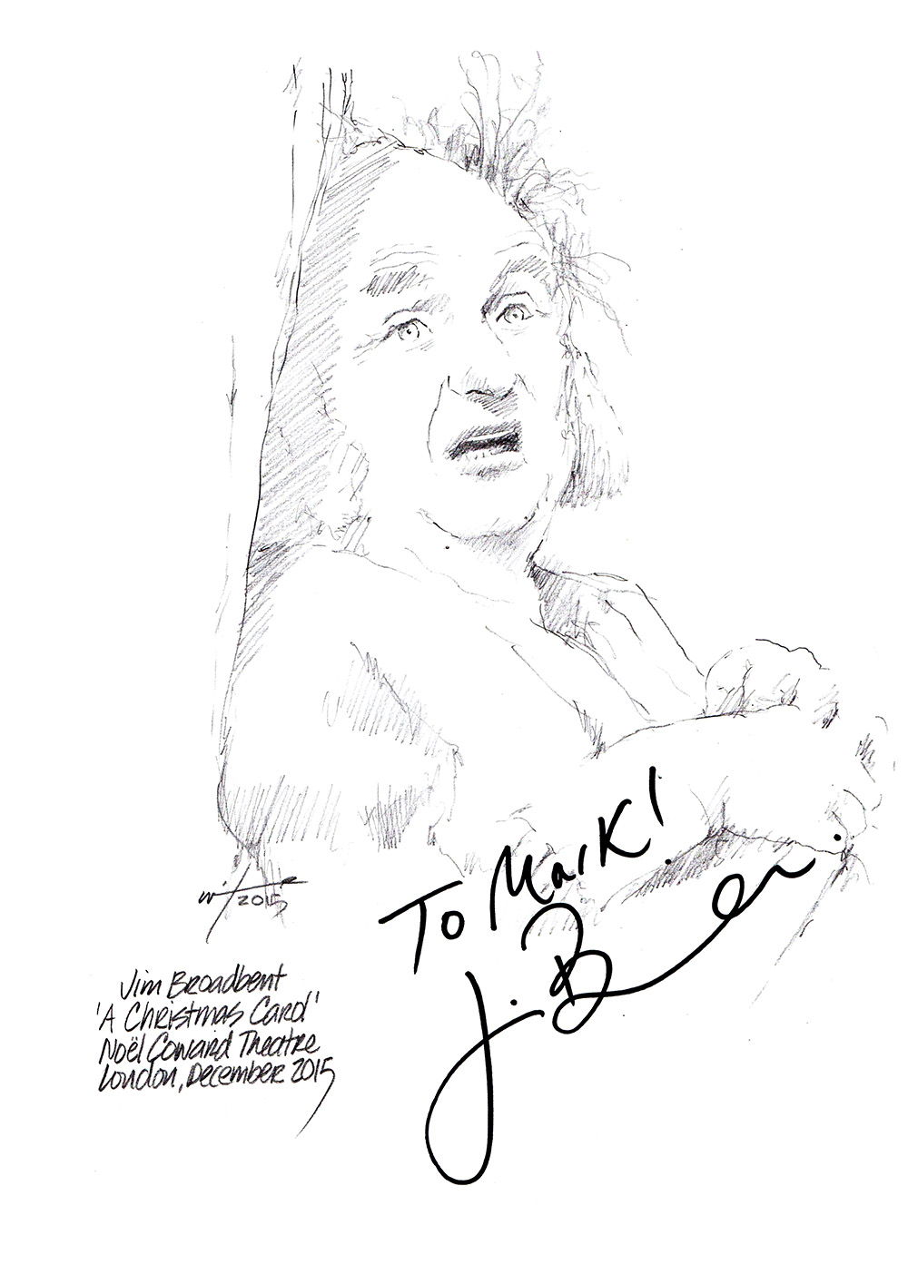 1000x1415 Drawing Jim Broadbent As Scrooge Chicanepictures