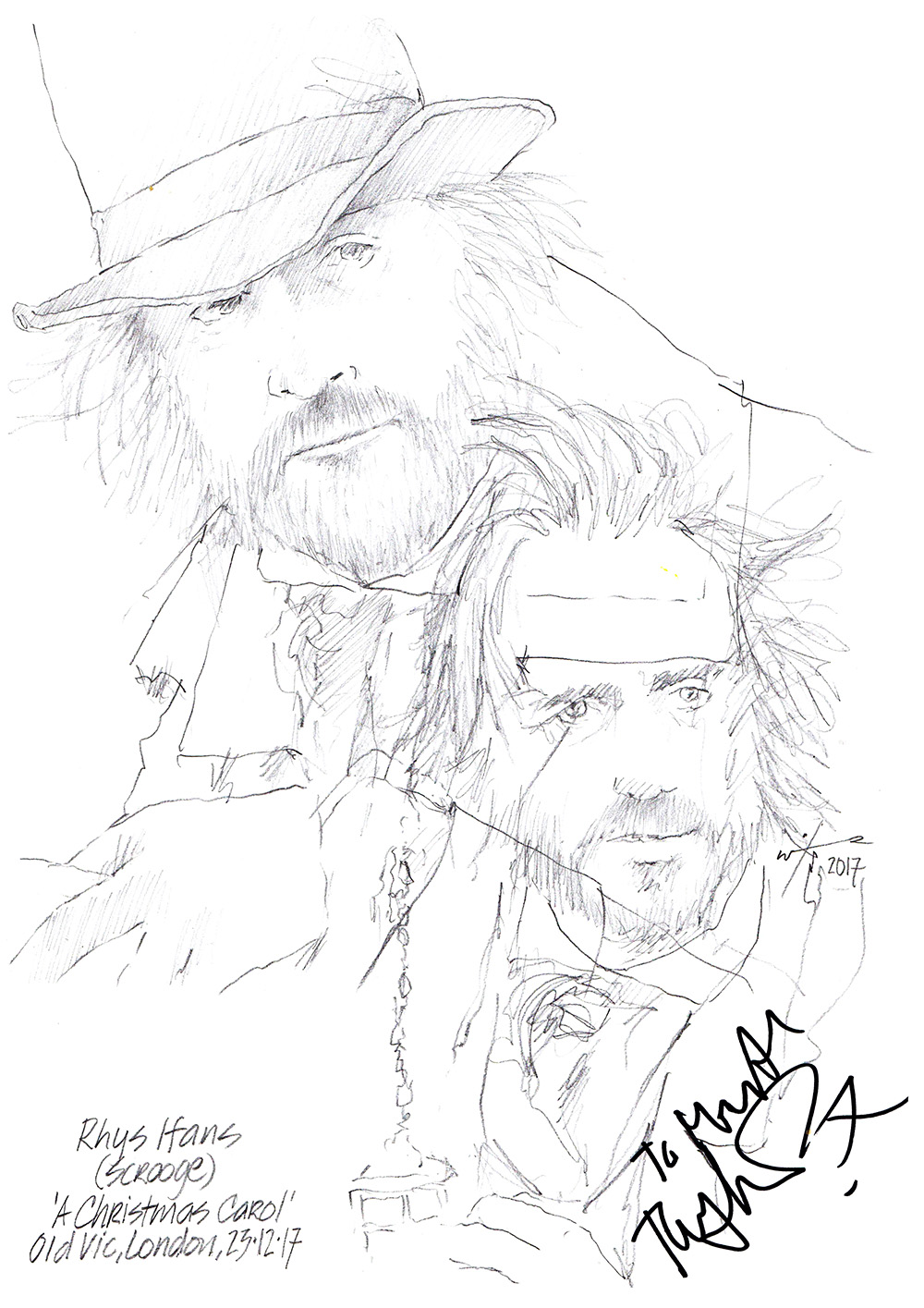 1000x1415 Drawing Rhys Ifans As Scrooge In A Christmas Carol Chicanepictures