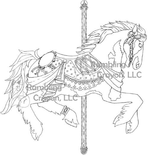 500x526 Carousel Horses Rambling Crayon