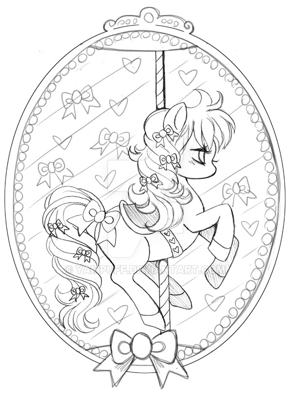 600x811 Carousel Pony Sketch By Yampuff