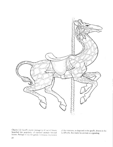 393x512 Carousel Animals Coloring Book