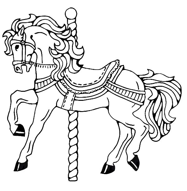 600x612 Carousel Horse Coloring Pages Best Place To Color