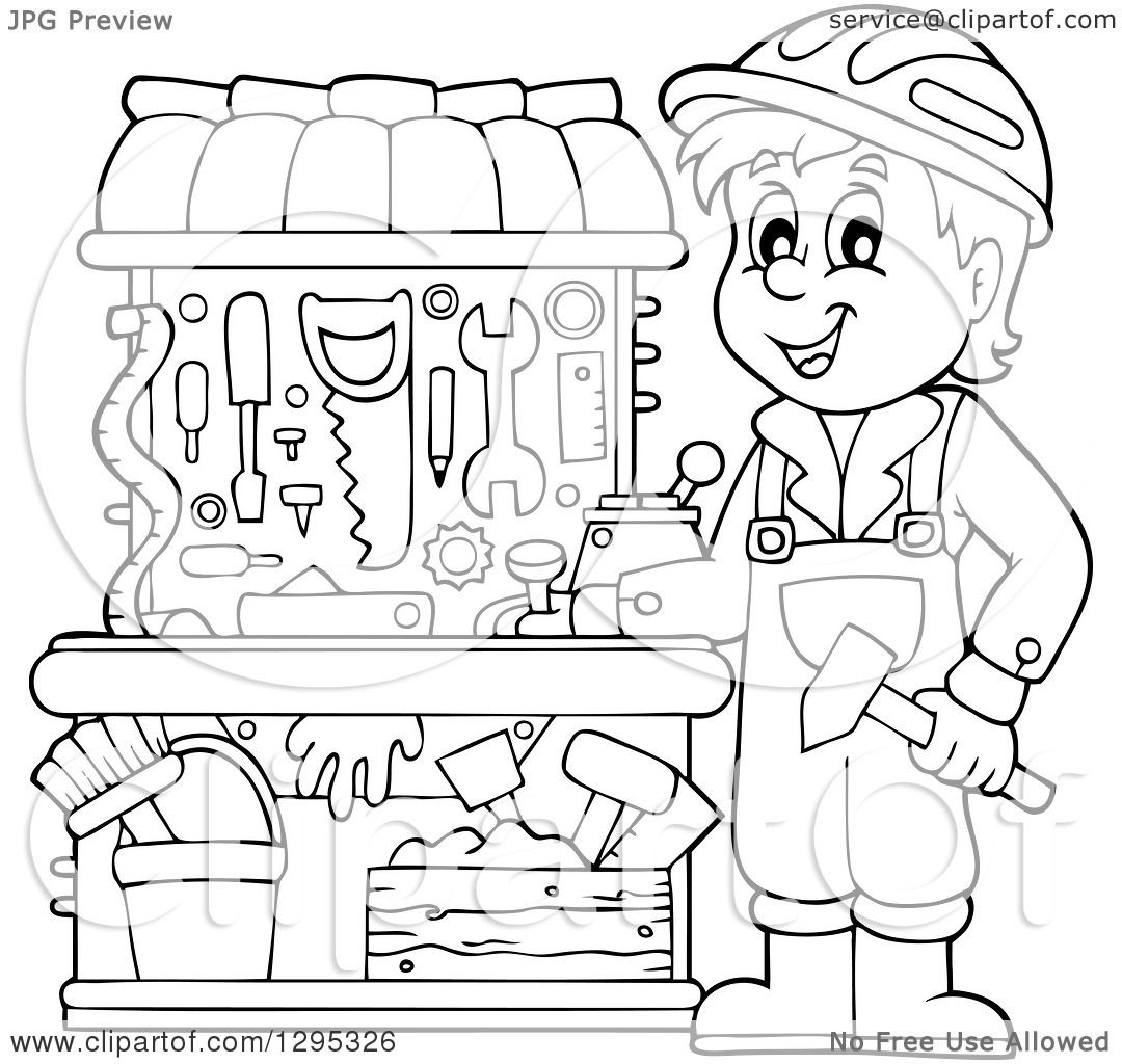 1080x1024 Clipart Of Happy Lineart Blacknd White Boy Playing