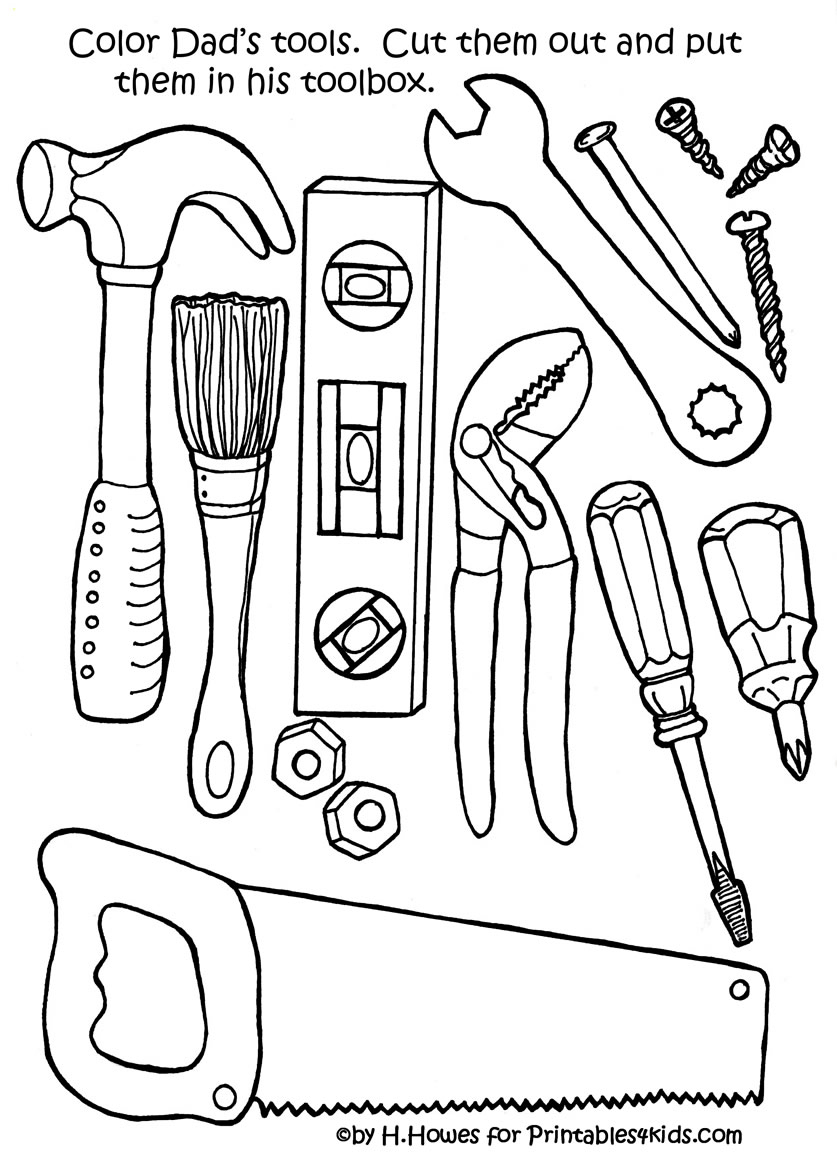 837x1159 Tool Coloring Pages