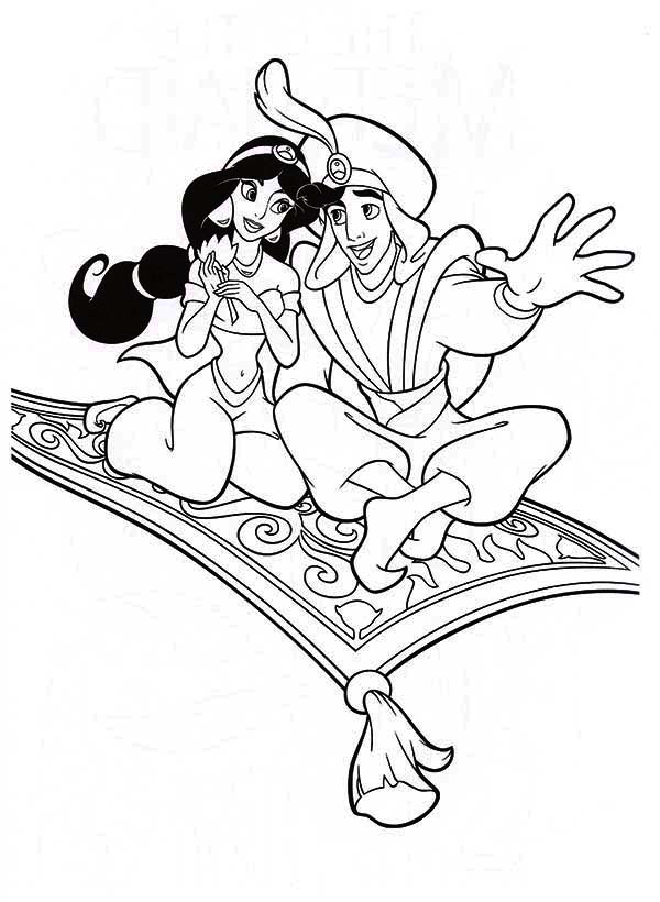 600x820 Aladdin And Jasmine In The Night Journey With Magic Carpet