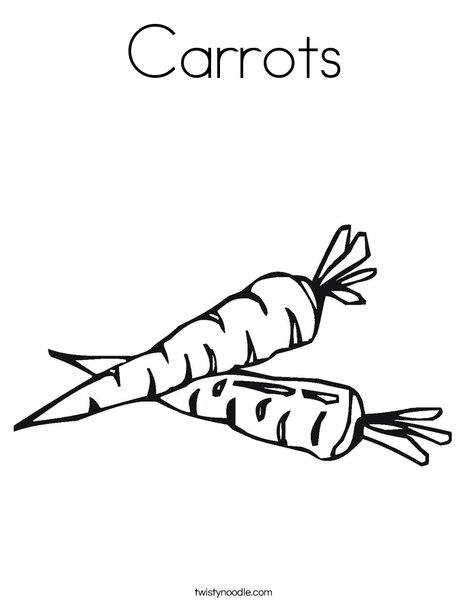 468x605 Carrots Coloring Page