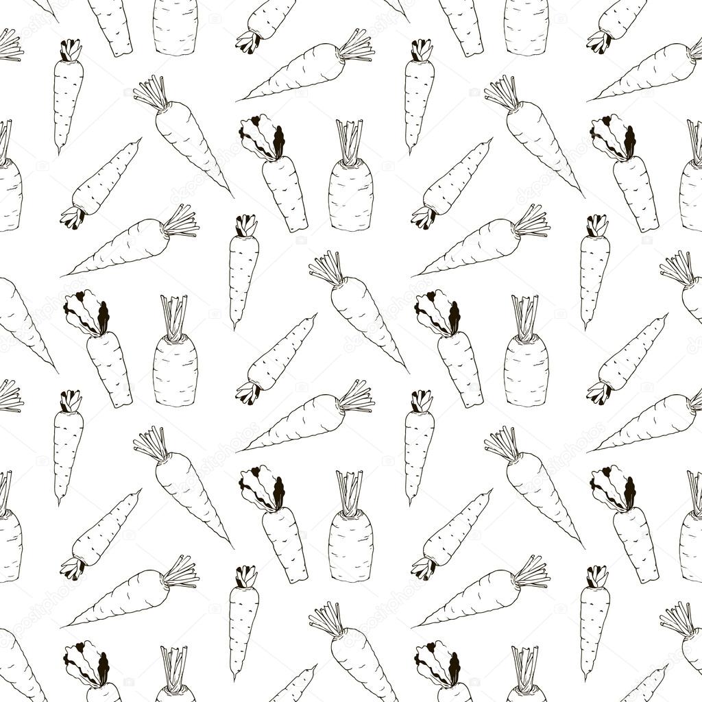 1024x1024 Seamless Pattern Vegetables. Carrots Stock Vector Tahiku