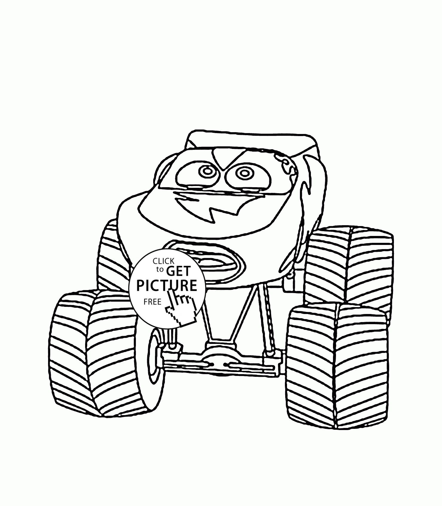 1480x1692 Macqueen Monster Truck Cars Coloring Page For Kids, Transportation