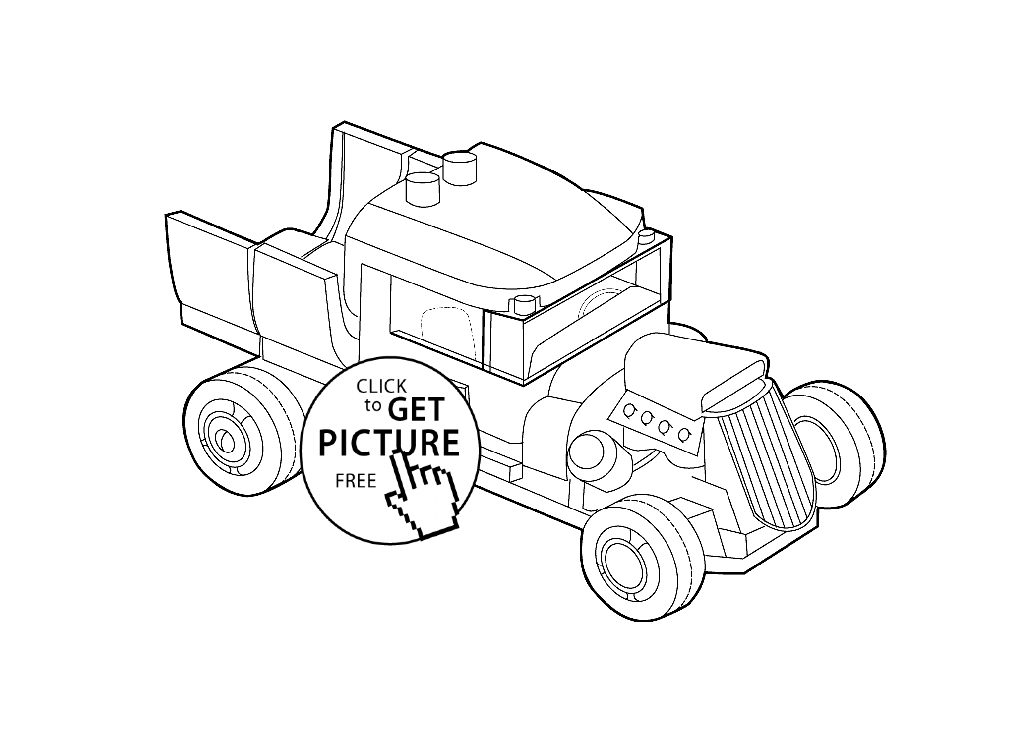 2079x1483 Old Car Coloring Page For Kids, Printable Free. Lego Coloring Page