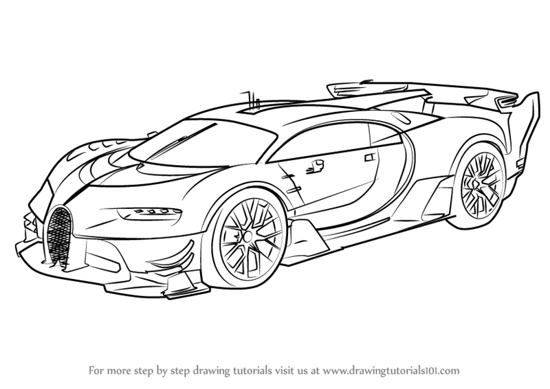 800x566 Learn How To Draw Bugatti Vision Gran Turismo (Concept Cars) Step
