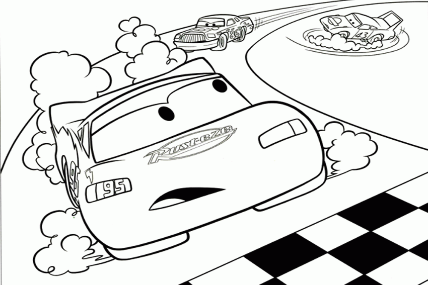 850x567 Disney Pixar Cars Movie Coloring Pages In Amusing Draw 6