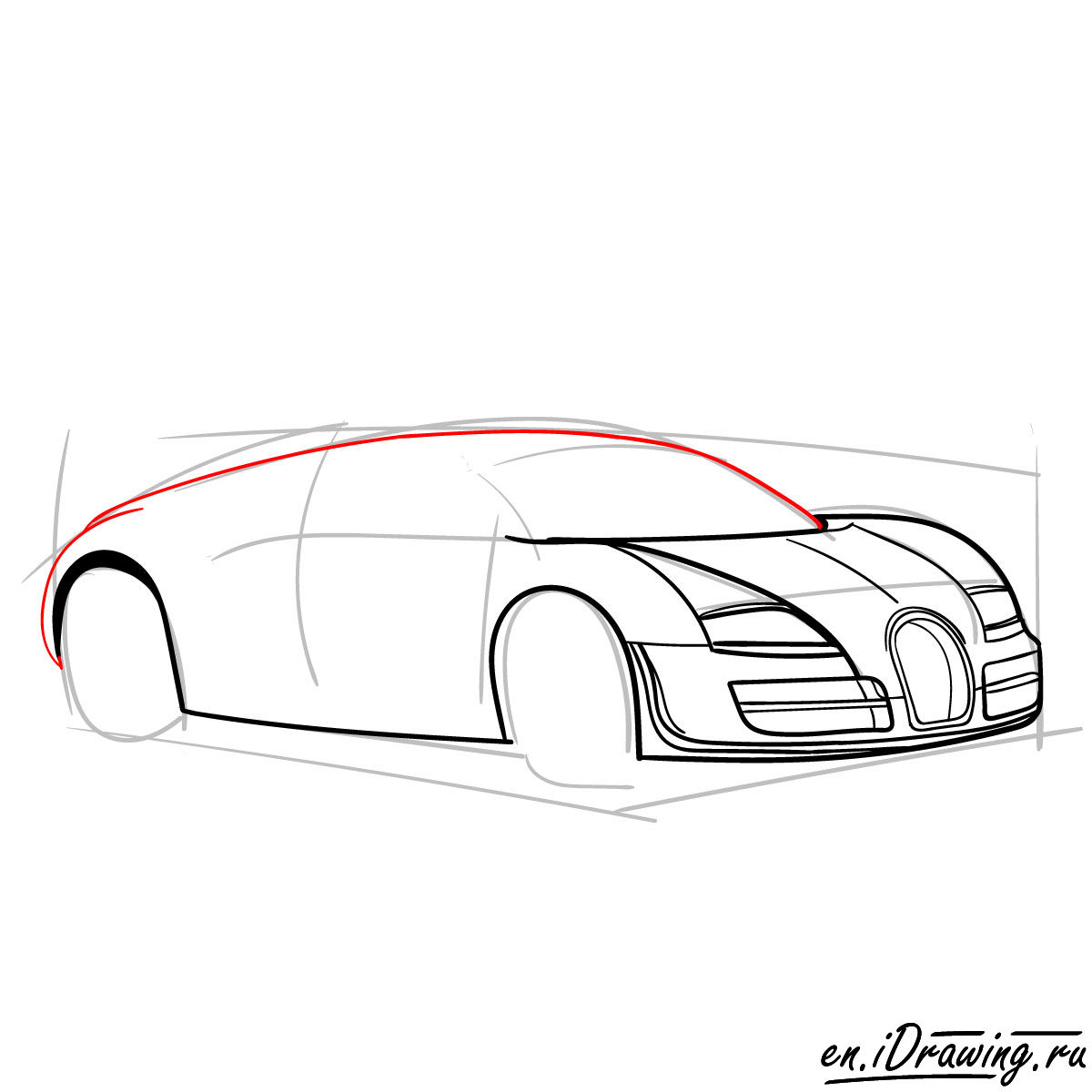 1200x1200 How To Draw Bugatti Veyron 16.4 Super Sport