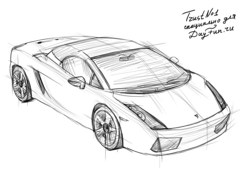 800x600 How To Draw Lamborghini Step By Step