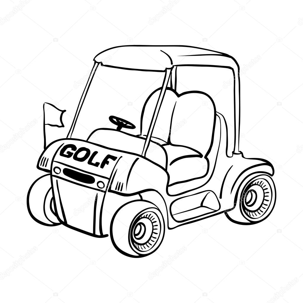 1024x1024 Golf Cart Stock Vector Andriocolt