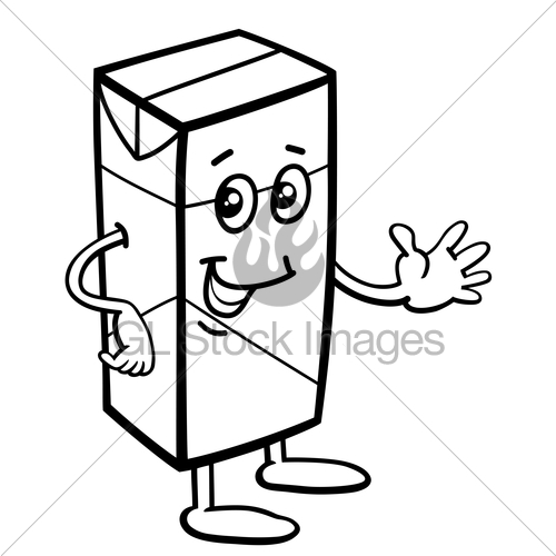 500x500 Carton Of Milk Coloring Page Gl Stock Images
