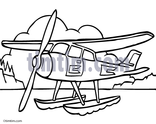 549x437 Free Drawing Of A Sea Plane Bw From The Category Trains Planes