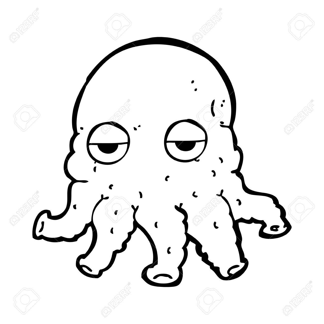 1300x1300 Cartoon Alien Squid Face Royalty Free Cliparts, Vectors, And Stock