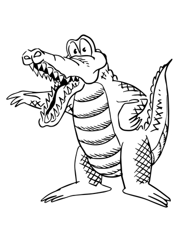 360x480 Cartoon Alligator Coloring Page Free Printable Coloring Pages