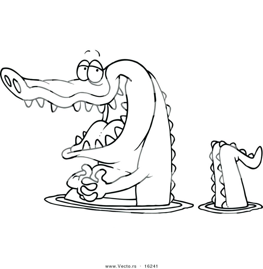 878x895 Gator Coloring Pages Cartoon Alligator Drawings Vector Of A Happy