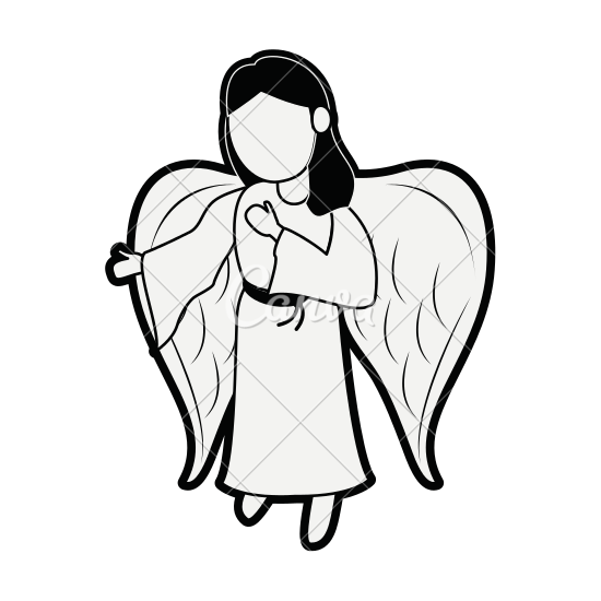 550x550 Beautiful Angel Cartoon