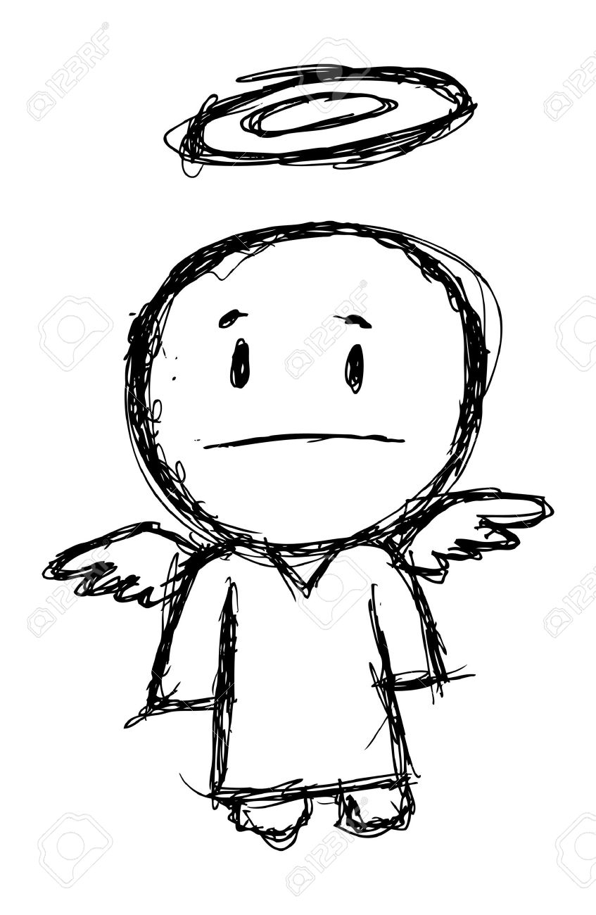 847x1300 Cartoon Angel Drawing How To Draw A Cartoon Angel, Stepstep