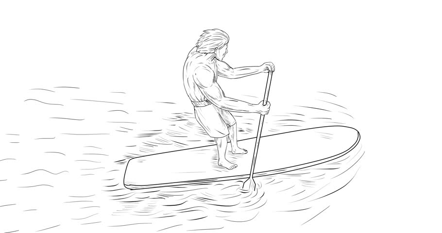 910x480 Black And White Cartoon Animation, Video Doodle, A Young Man