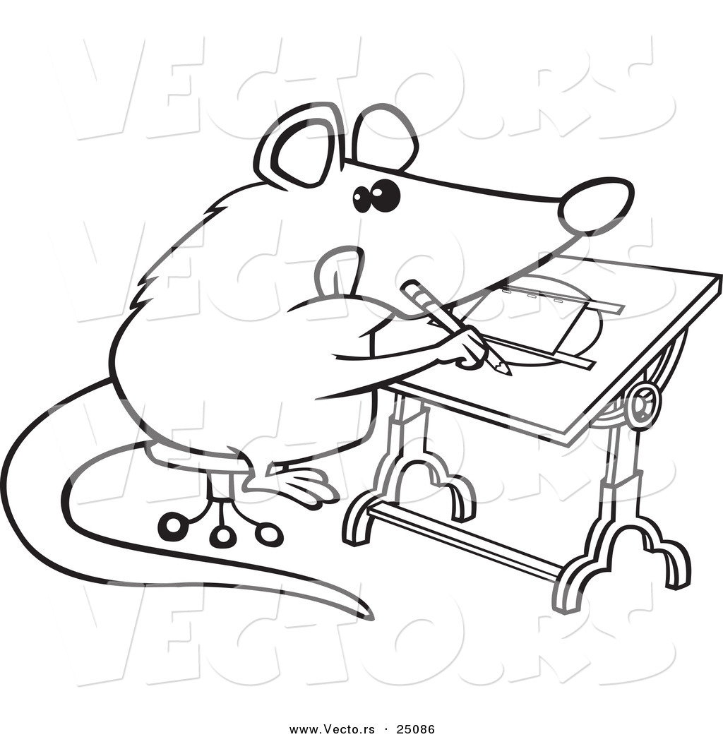 1024x1044 Vector Of A Cartoon Artist Possum Drawing